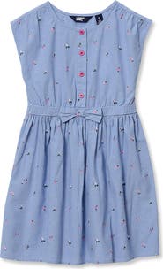 Lands' End Girls Short Sleeve Lightweight Denim Dress