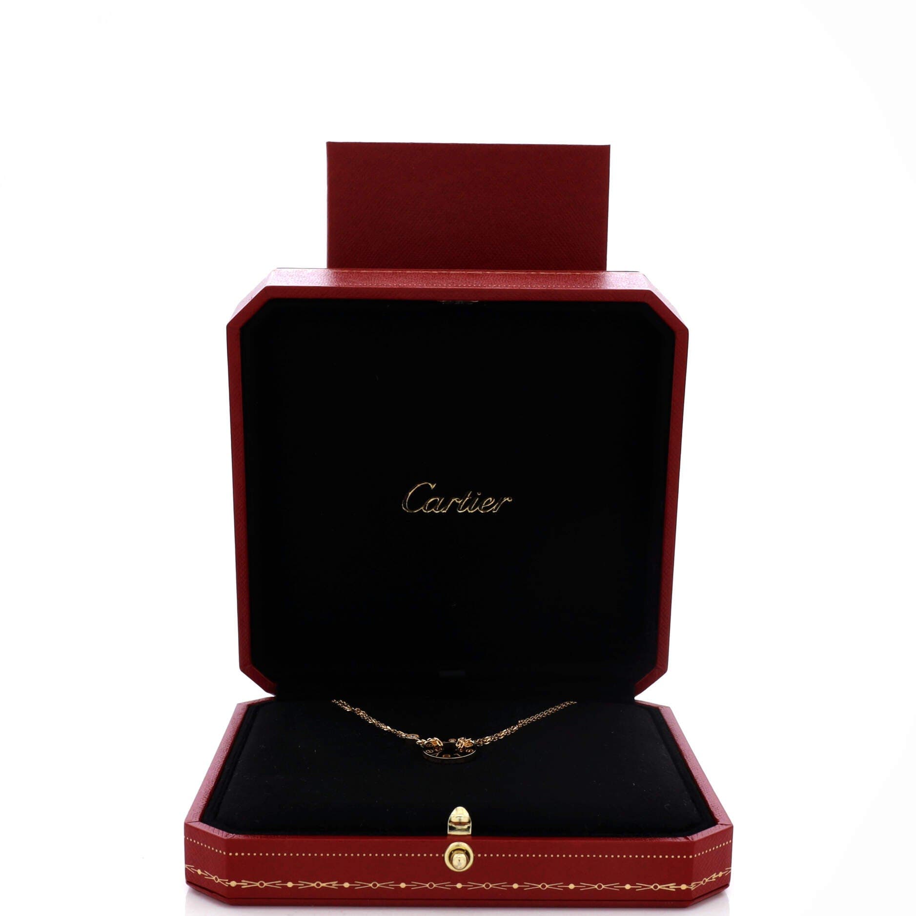 2 Diamonds Love Pendant Necklace 18K Yellow Gold and Diamonds, Alternate, color, Metallic Gold