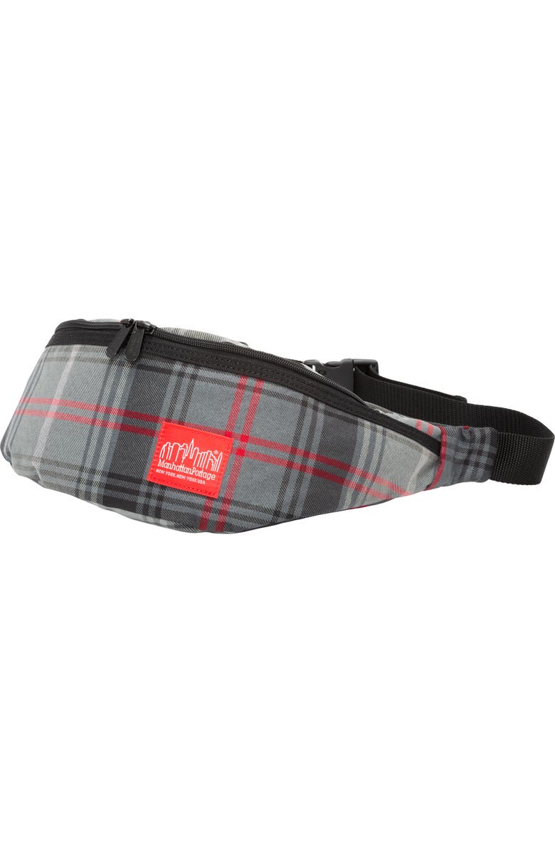 Manhattan Portage Plaid Brooklyn Bridge Belt Bag, Alternate, color, Grey