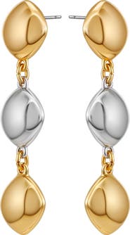 Vince Camuto Two Tone Drop Earrings