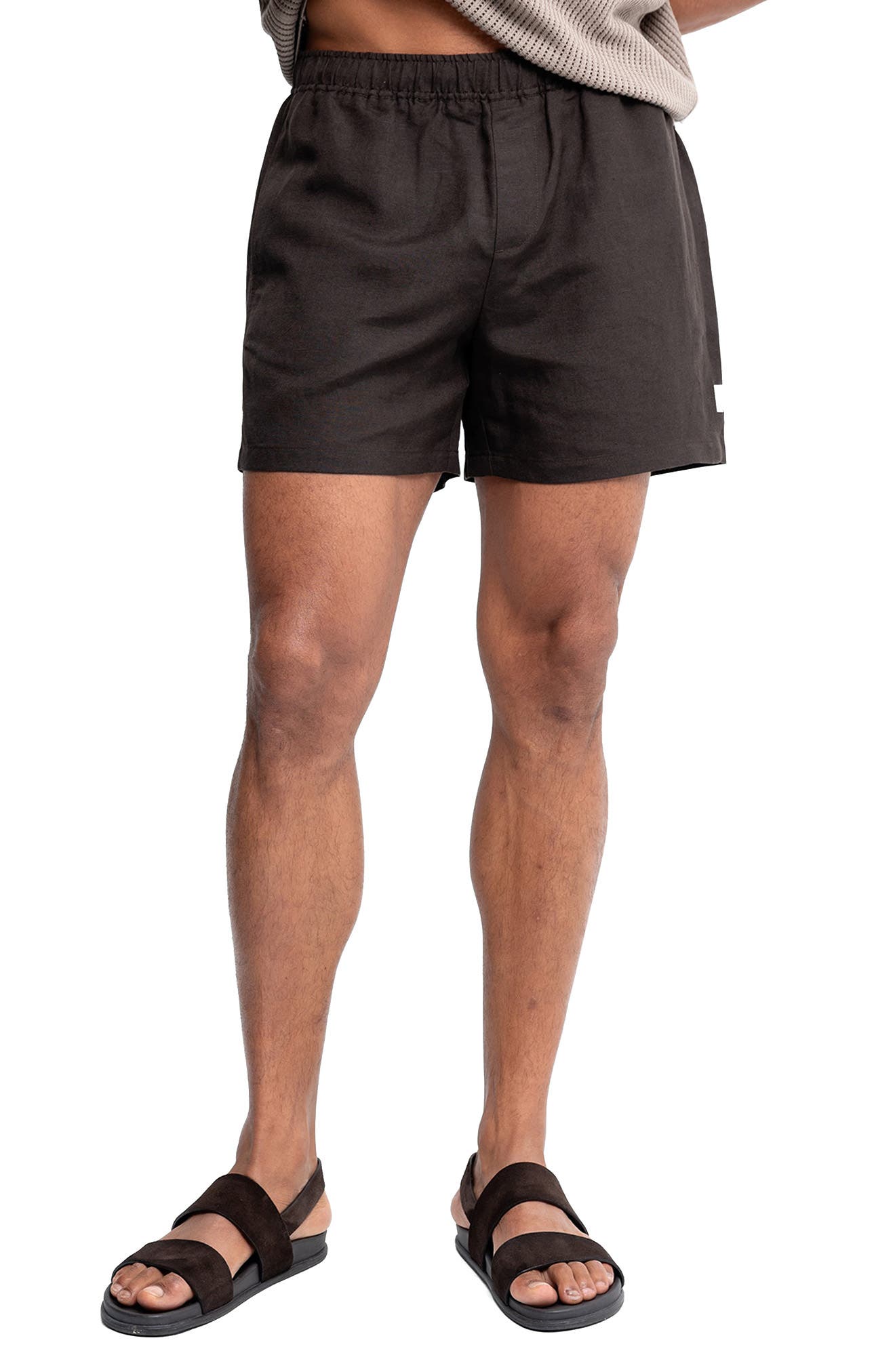 Linen Blend Drawstring Shorts - image 3