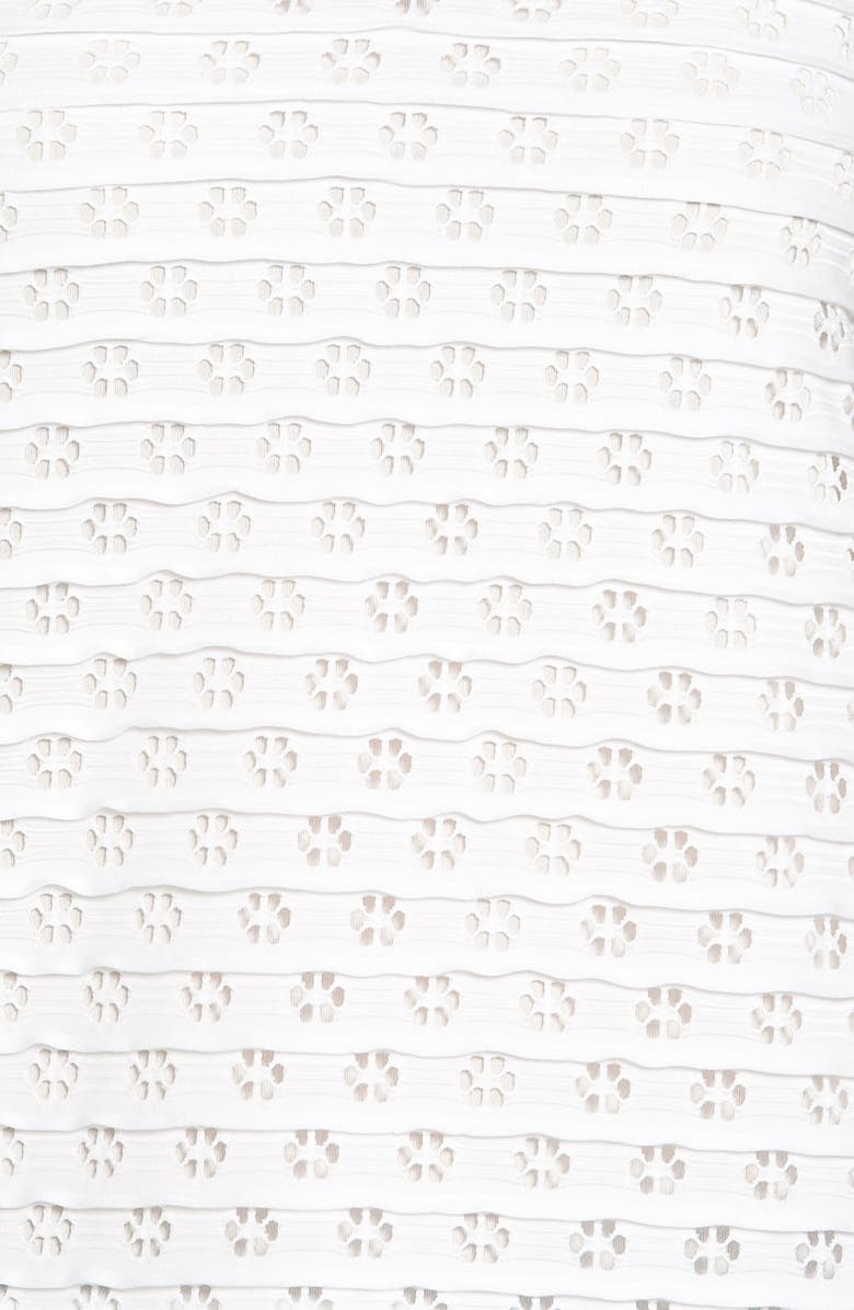 CeCe Bow Front Jacquard Knit Top, Alternate, color, 