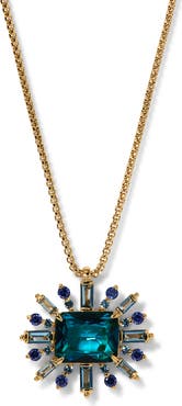 Nadri Stellar Full Halo Cubic Zirconia Pendant Necklace
