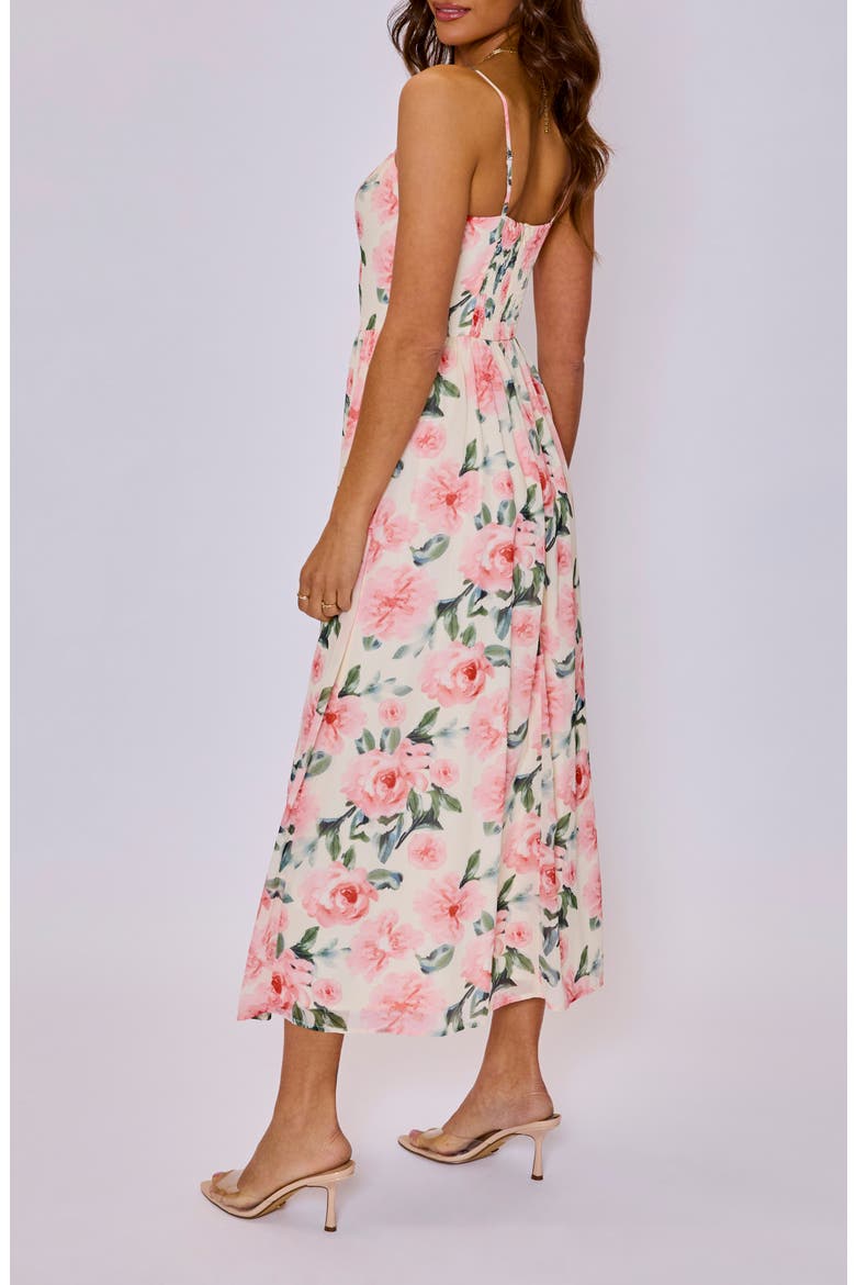 Amelie Floral Maxi Dress, Alternate, color, CREAM/ ROSE