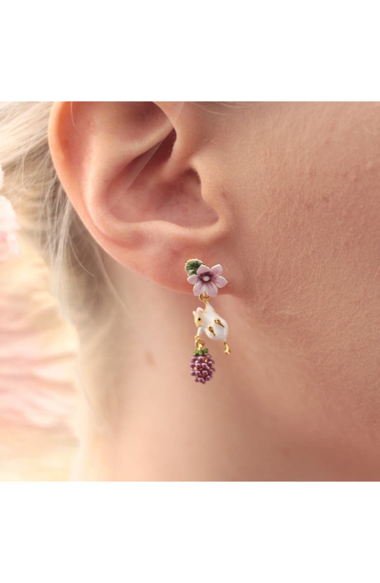 Bill Skinner Studio Blackberry & Mouse Drop Earrings, Alternate, color, Blackberry & Mouse