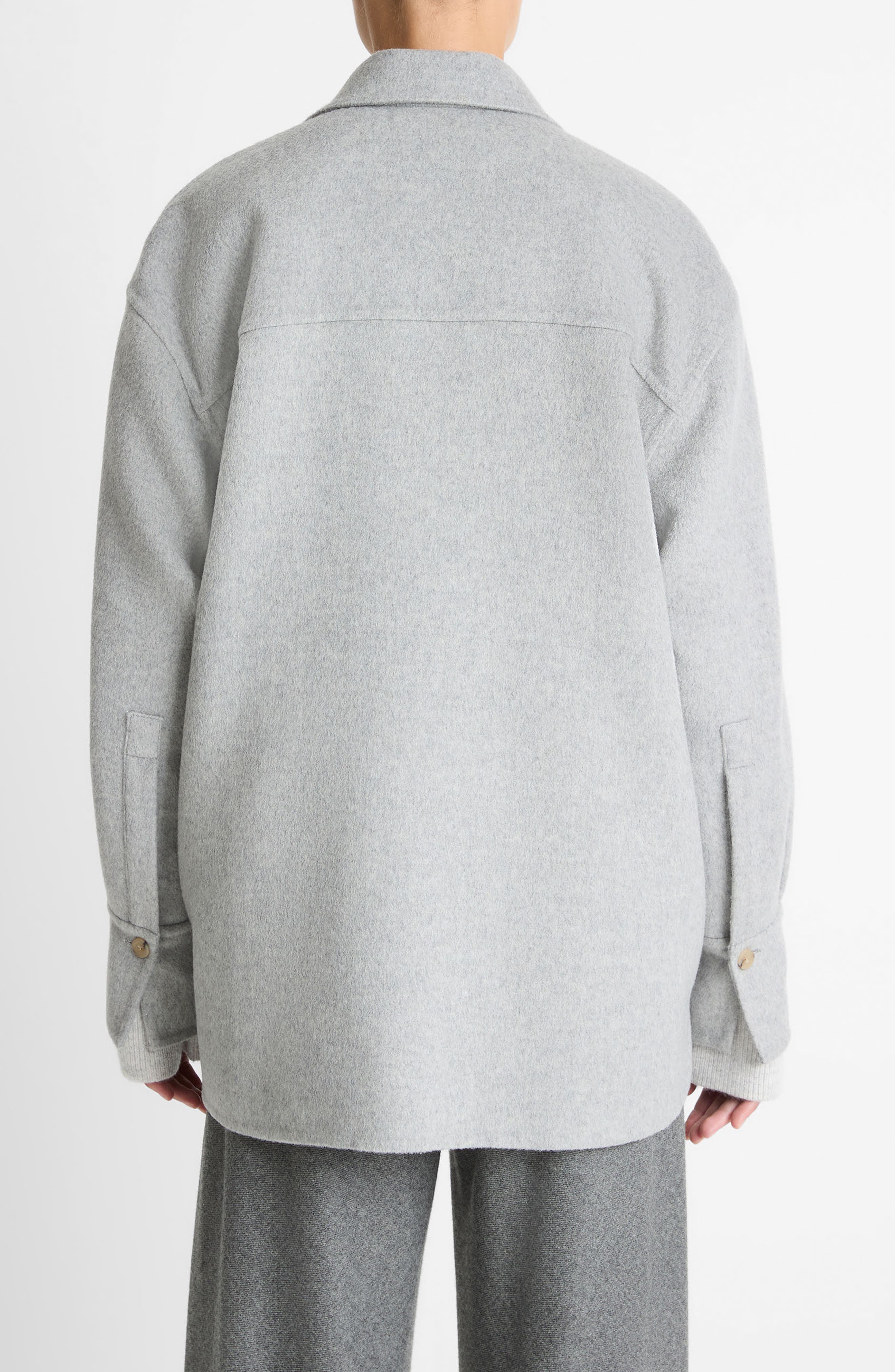 Double Face Wool Blend Shirt Jacket - image 2