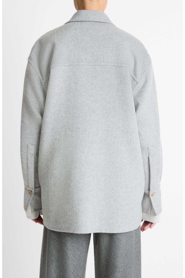 Double Face Wool Blend Shirt Jacket, Alternate, color, HEATHER GREY