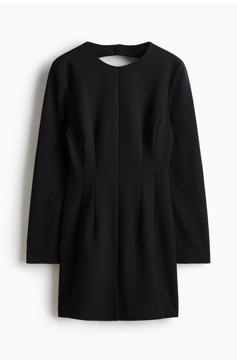 H&M Open-back Dress, Main, color, Black
