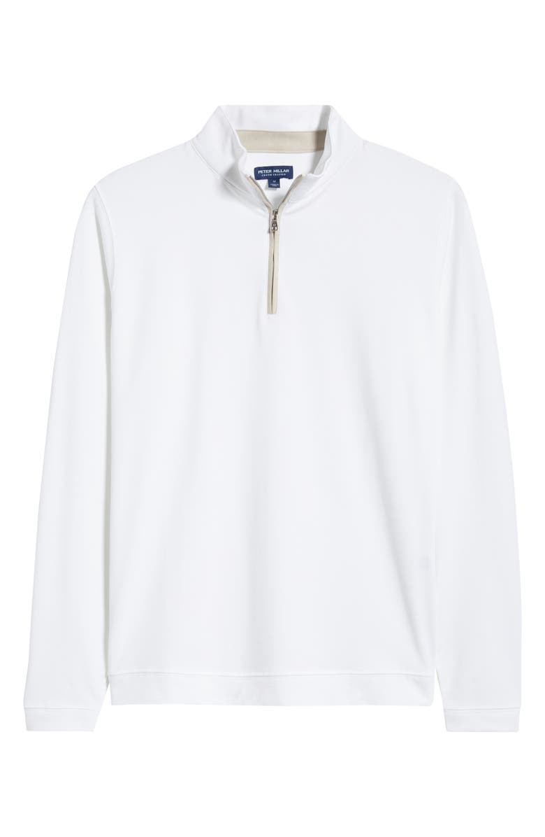 Peter Millar Crown Crafted Albatross Quarter Zip, Alternate, color, White