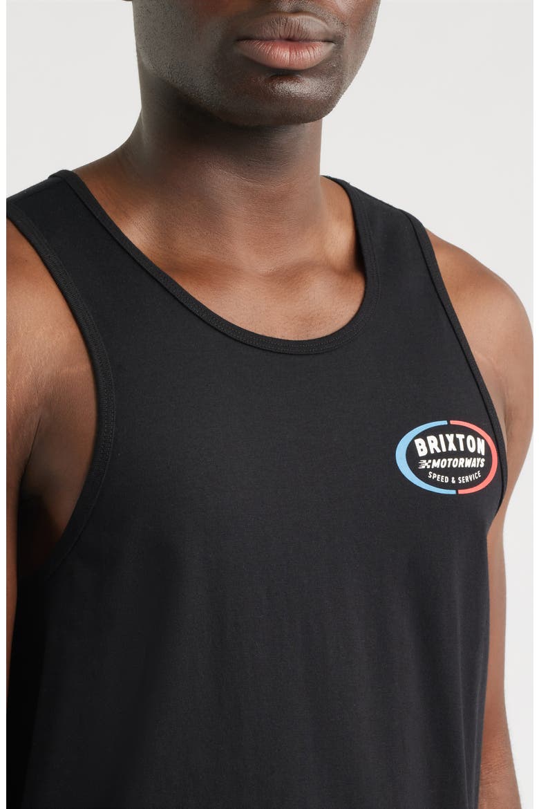 Rhett Logo Graphic Tank, Alternate, color, BLACK
