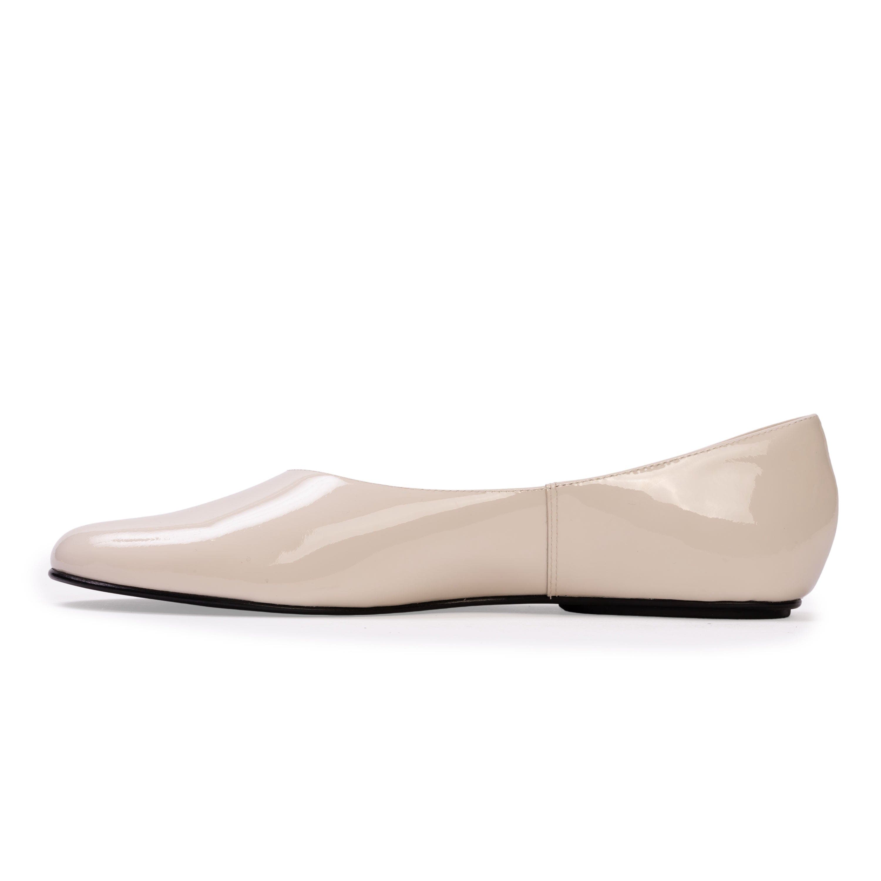 Ezra Ballet Flat, Alternate, color, Coconut Patent