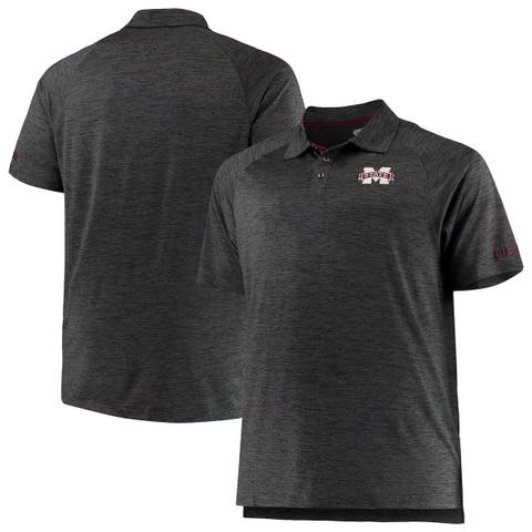 Men's Colosseum Black Mississippi State Bulldogs Big & Tall Down Swing Polo