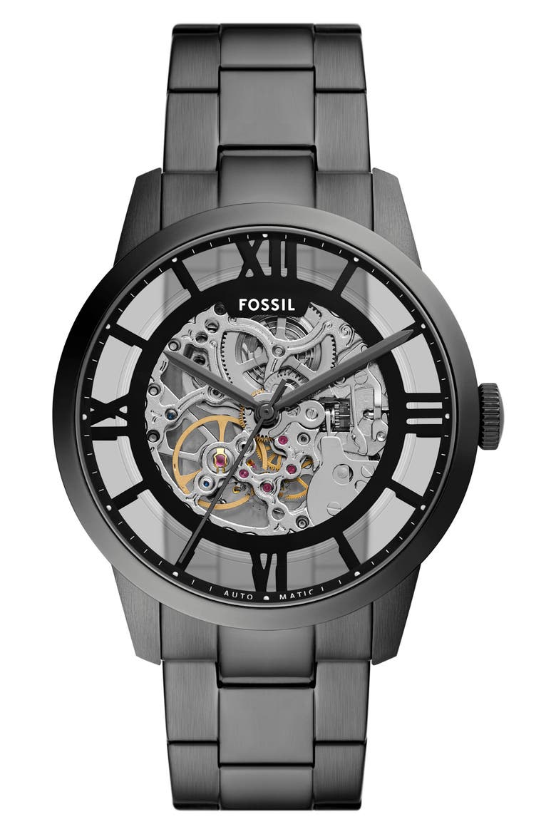 Townsman Automatic Bracelet Watch, 44mm, Main, color, GUNMETAL