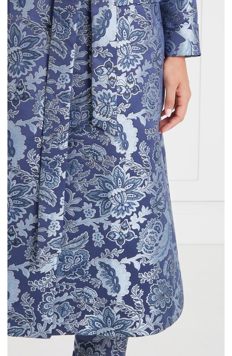 Temperley London Francis Long Coat With Belt, Alternate, color, Navy