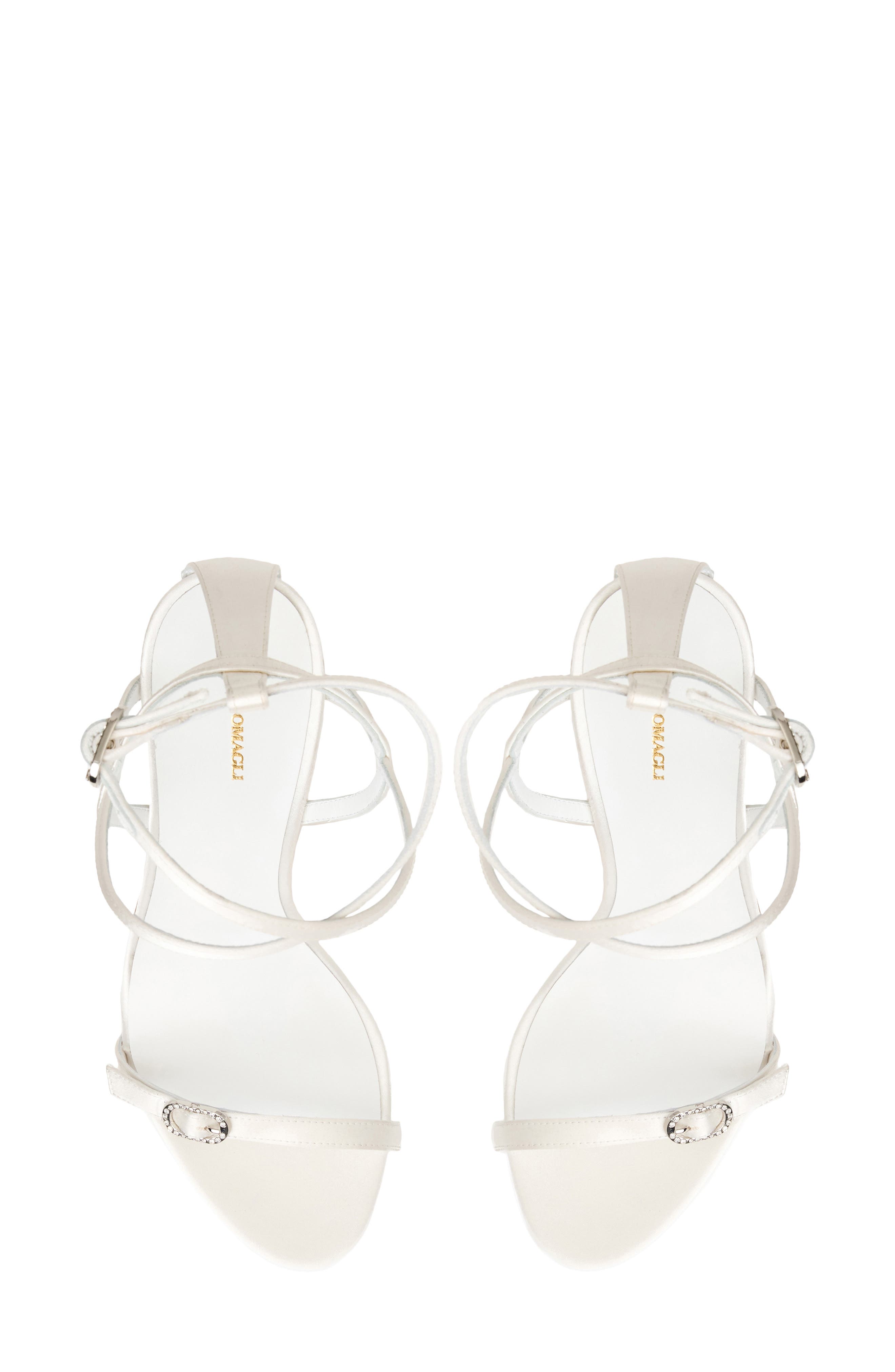 Bruno Magli Bruna Ankle Strap Sandal, Alternate, color, Ivory Satin
