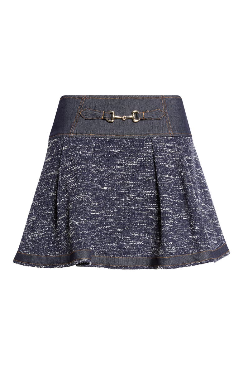 Diana Tweed A-Line Miniskirt, Alternate, color, NAVY TWEED
