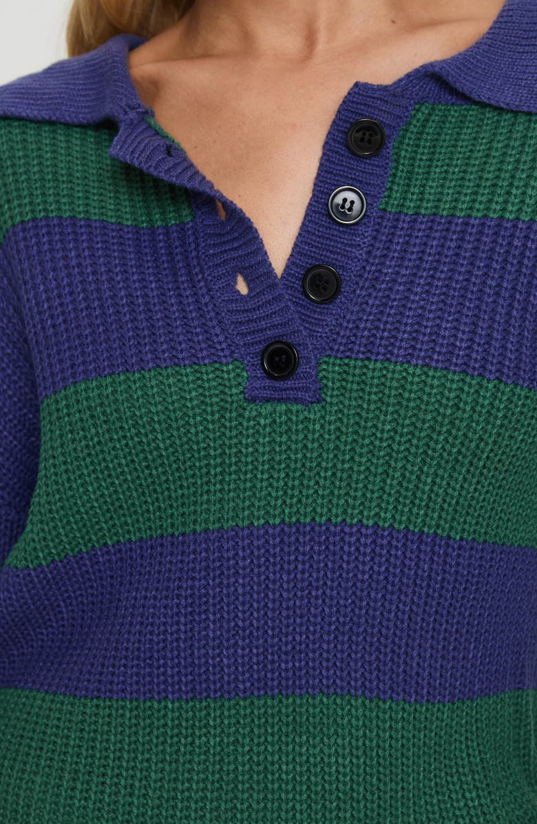 Princess Polly Olivah Stripe Collar Sweater, Alternate, color,