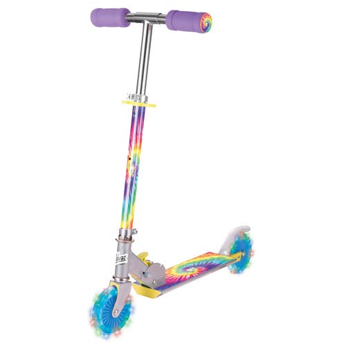 Ozbozz Tie Dye Foldable Scooter Light Up Wheels Ages 5 And Up in Multicolored  product
