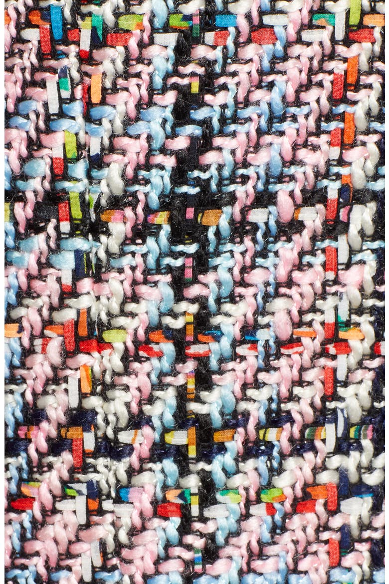 Raw Edge Tweed Jacket, Alternate, color, PINK MULTI TWEED