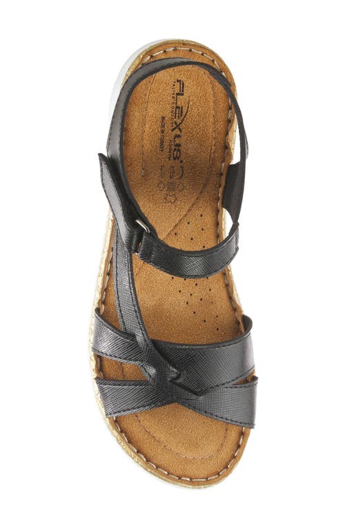 Flexus By Spring Step Chambria Wedge Sandal In Black