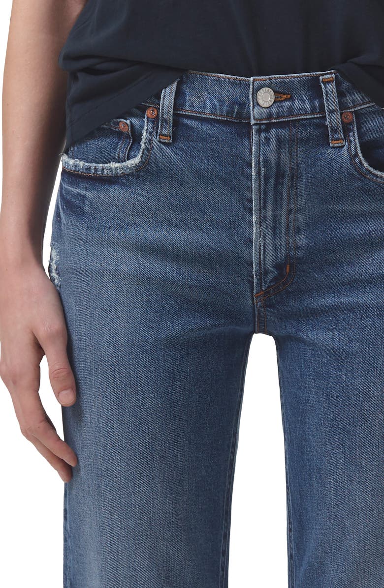 AGOLDE Kye Mid Rise Ankle Straight Leg Jeans, Alternate, color, 