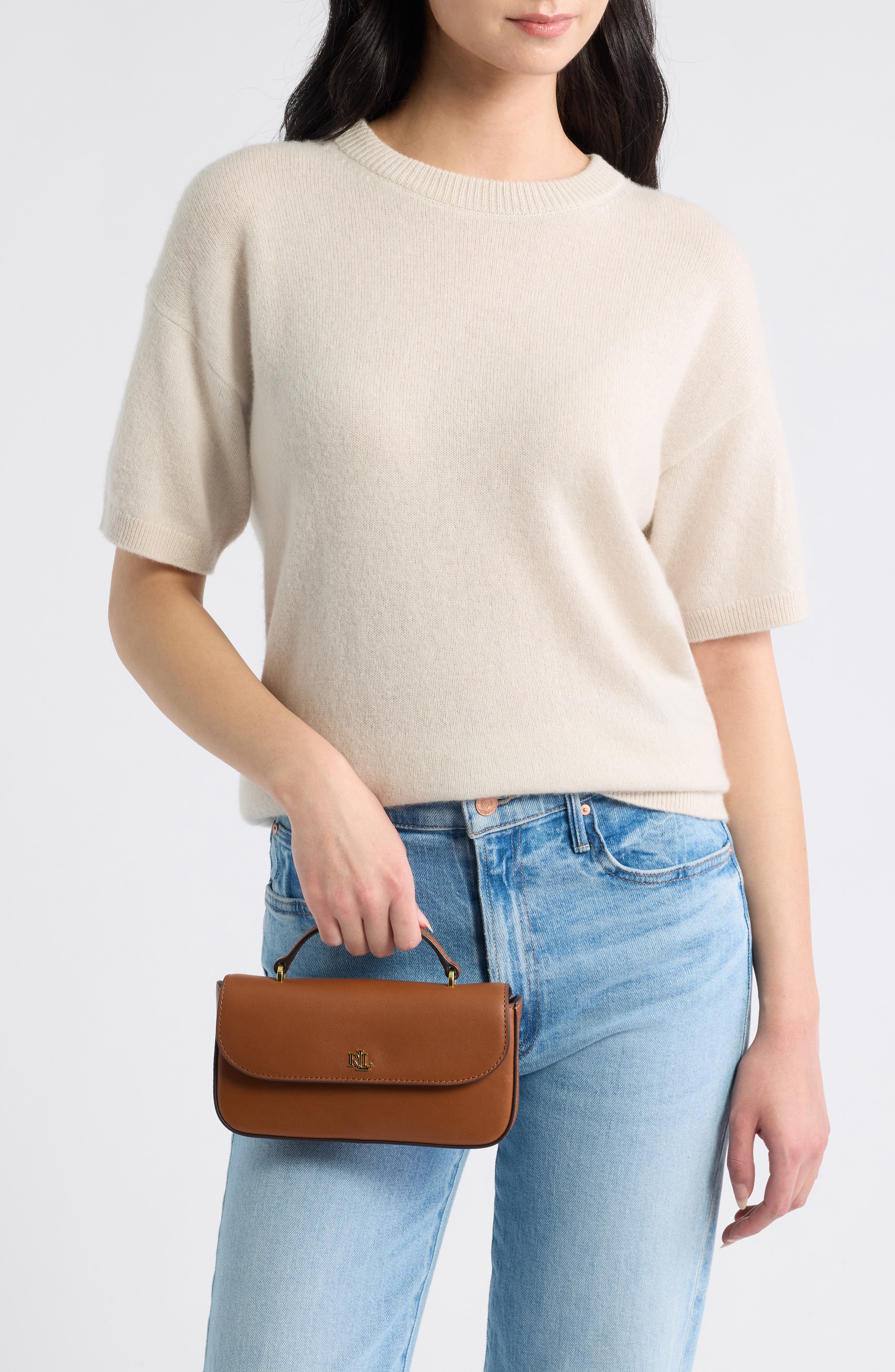 Marcy Leather Crossbody Bag, Alternate, color, LAUREN TAN