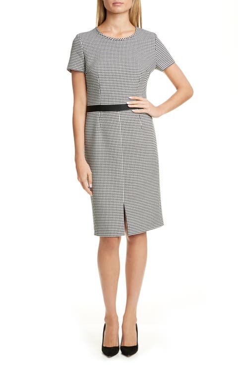 Kadia Houndstooth Sheath Dress