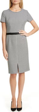 HUGO Kadia Houndstooth Sheath Dress