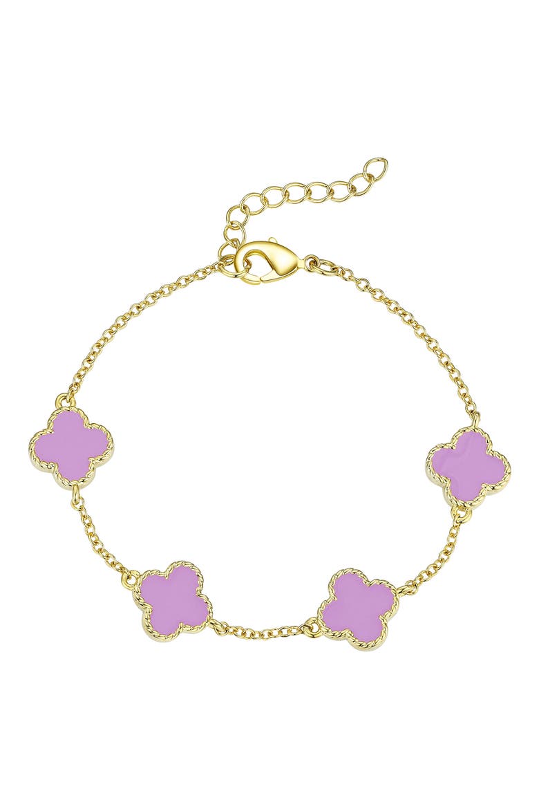 Kids' Clover Bracelet, Main, color, PURPLE