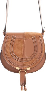 Chloé Marcie Leather & Suede Patchwork Crossbody Bag