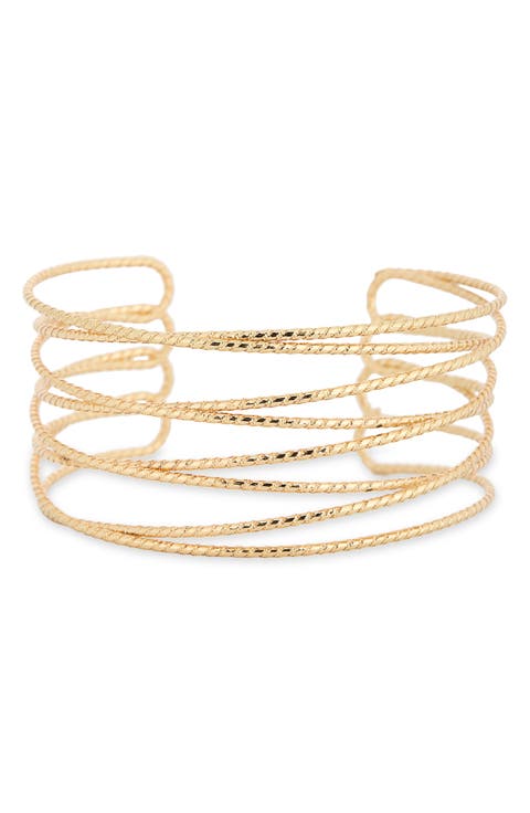 Textured Wire Cuff Bracelet