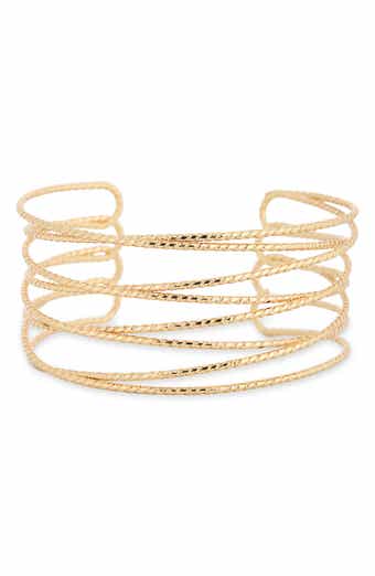 Textured Wire Cuff Bracelet