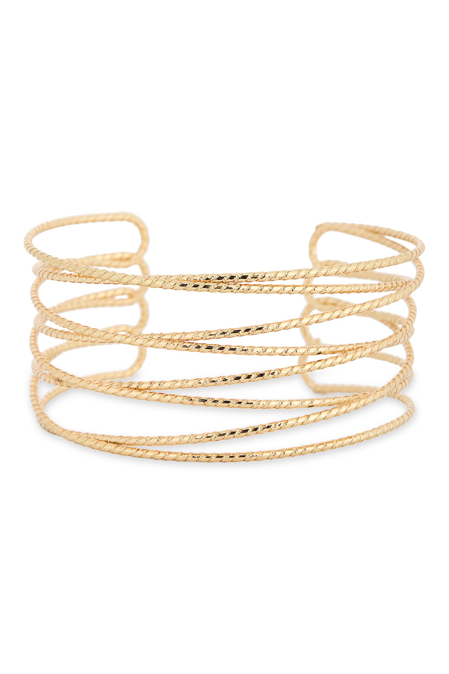 Wire Color Code Pu NORDSTROM RACK Textured Wire Cuff Bracelet (Women) | Nordstromrack