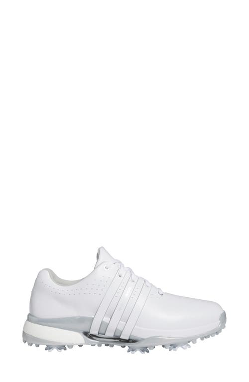 Adidas Originals Adidas Tour360 24 Jet Boost™ Waterproof Golf Shoe In White/white/silver Metallic