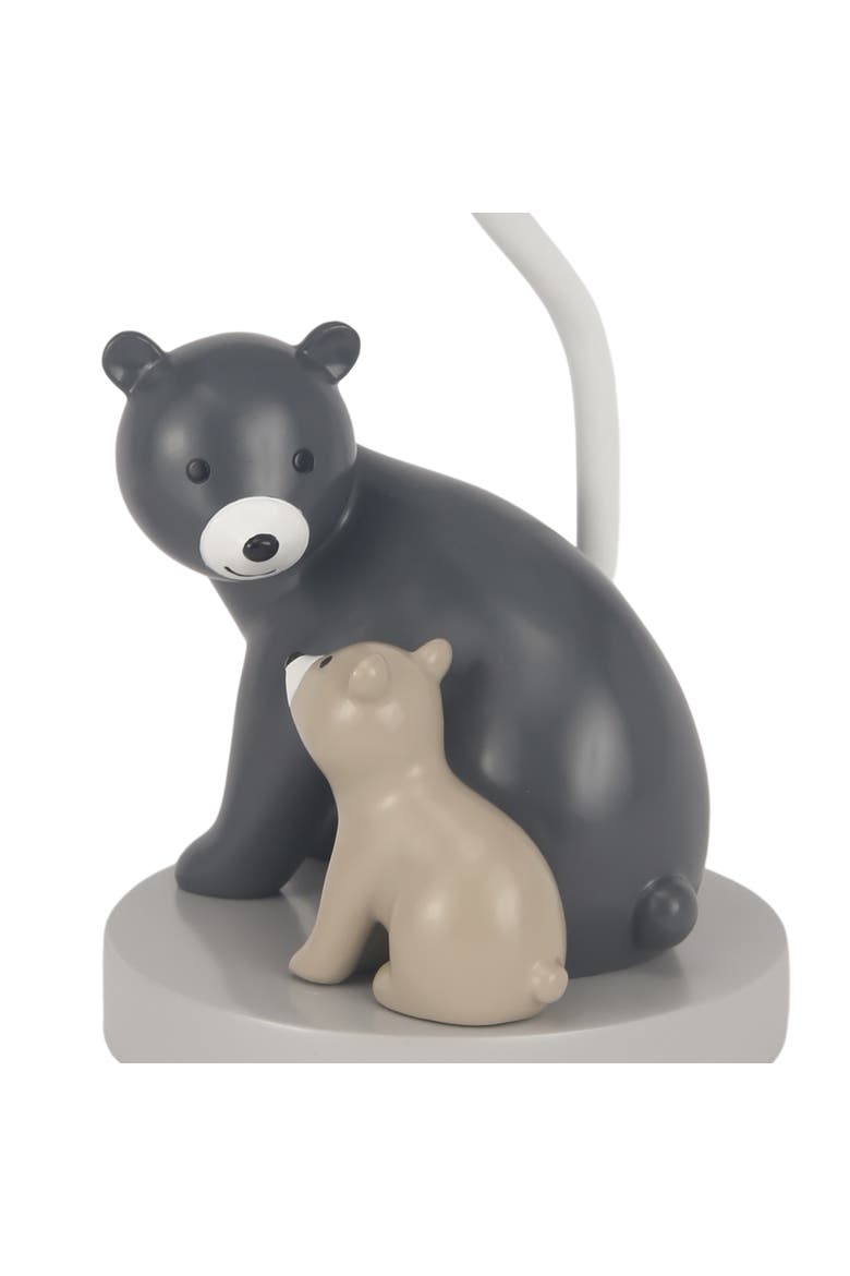 Woodland Forest Bears Nursery Lamp with Shade & Bulb, Alternate, color, Grey Multi