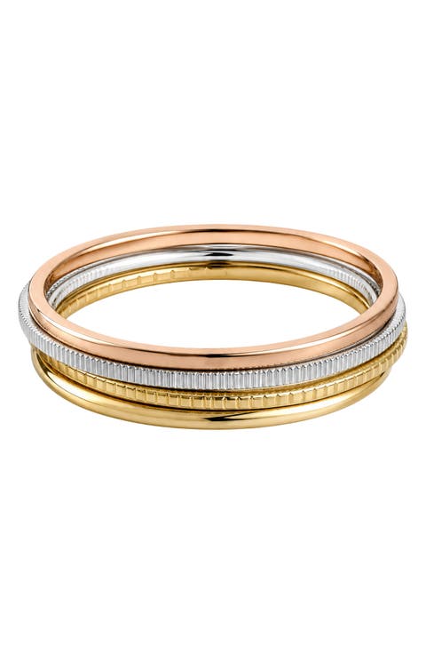 Tritone Bangle Bracelet Set