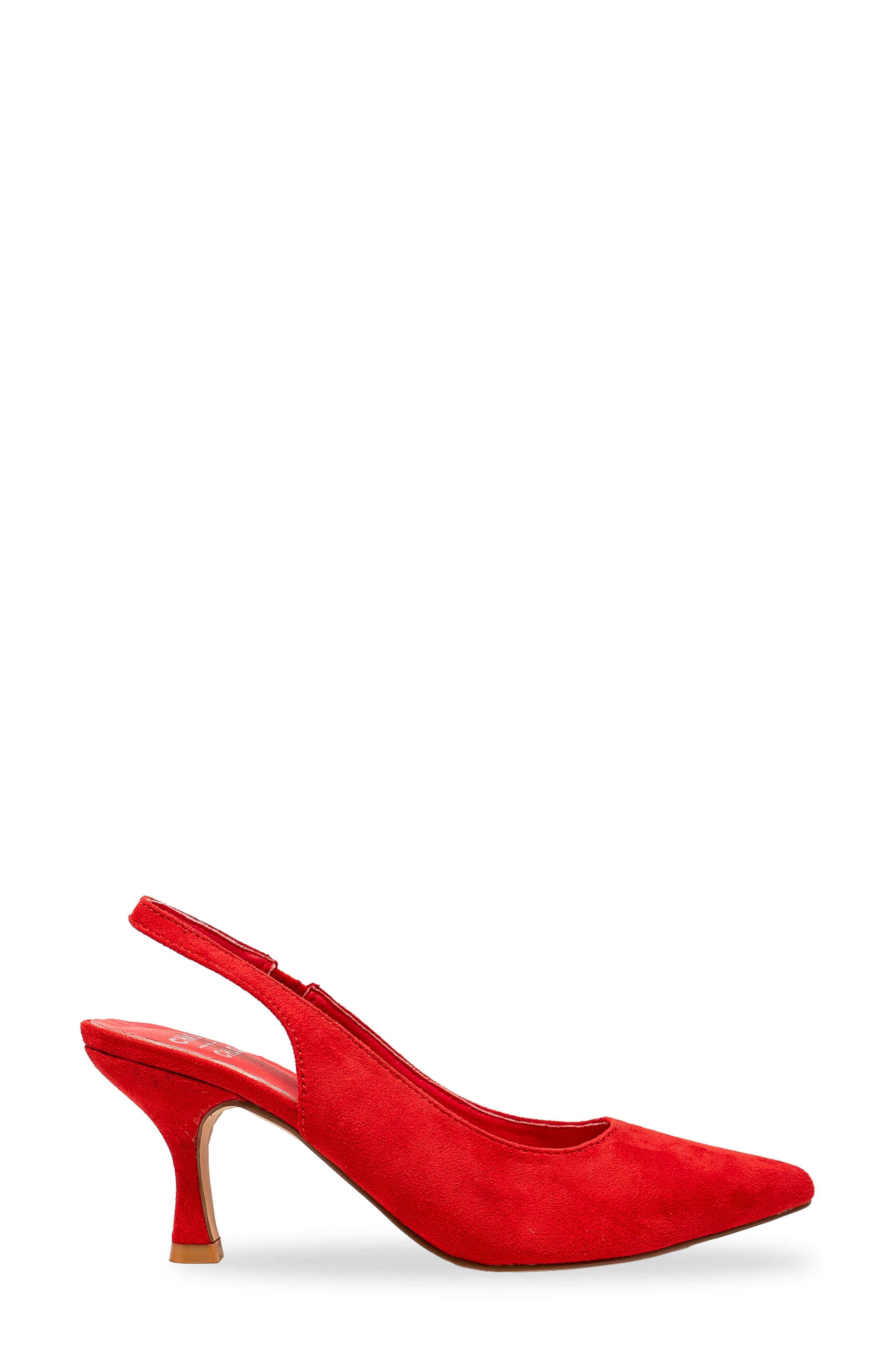Alodia Pointed Toe Slingback Pump, Alternate, color, RED SUEDE