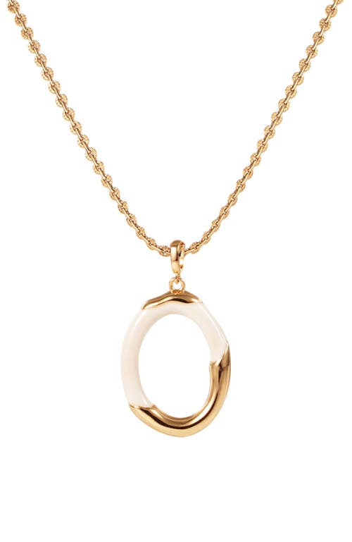 Rc Retro Chic Time Ripples Pendant Necklace In Gold