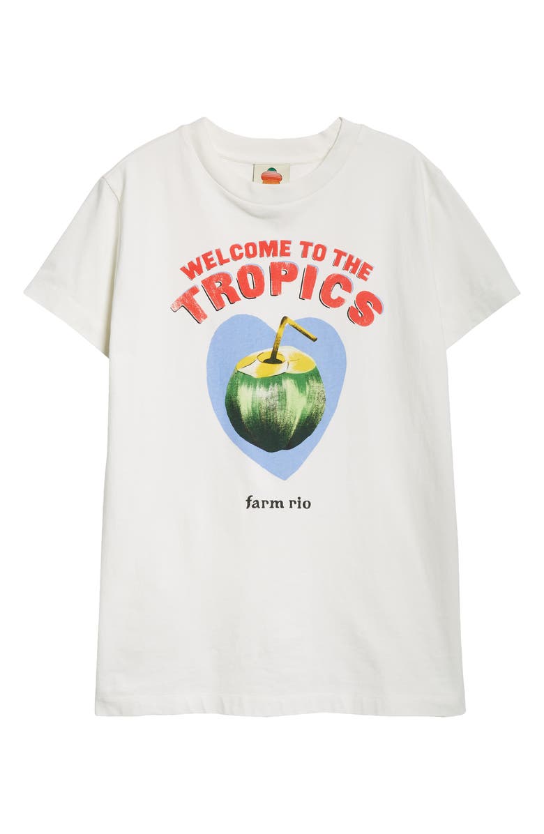 FARM Rio Welcome to the Tropics Cotton Graphic T-Shirt, Alternate, color, 