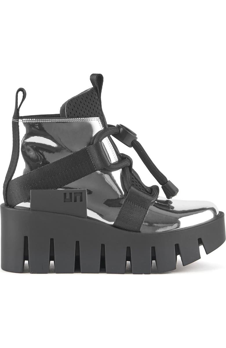 United Nude Grip Nomad Lo Platform Lug Bootie, Main, color, Silver