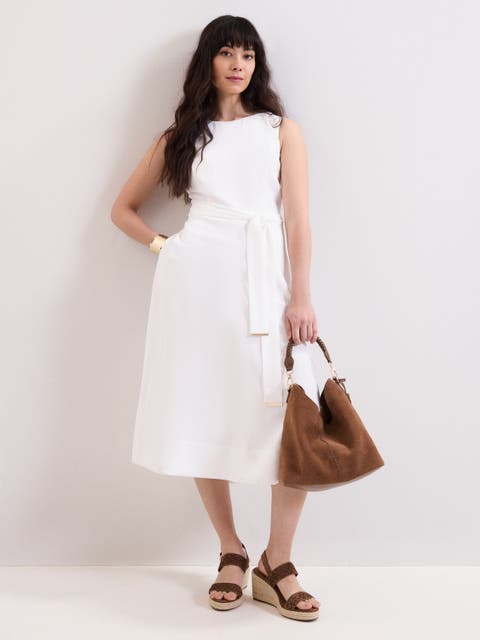 Marta Tie Belt Midi Dress