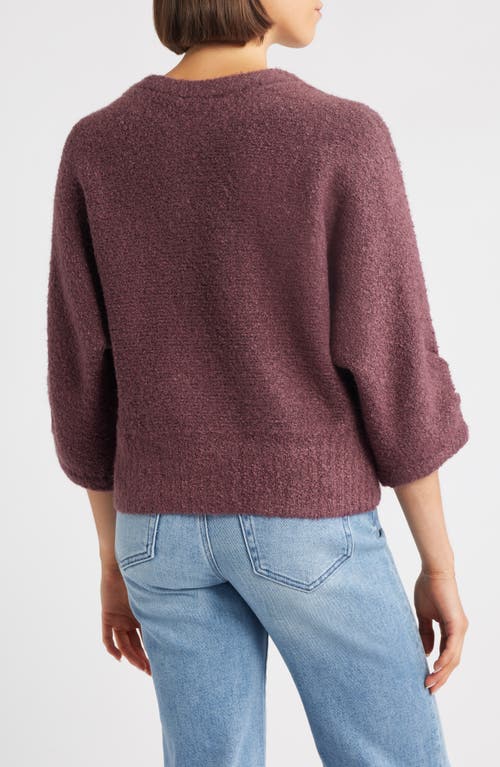 Wit & Wisdom Bouclé Sweater In Burgundy