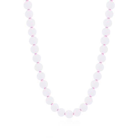 Rose Quartz Knotted Bead Necklace