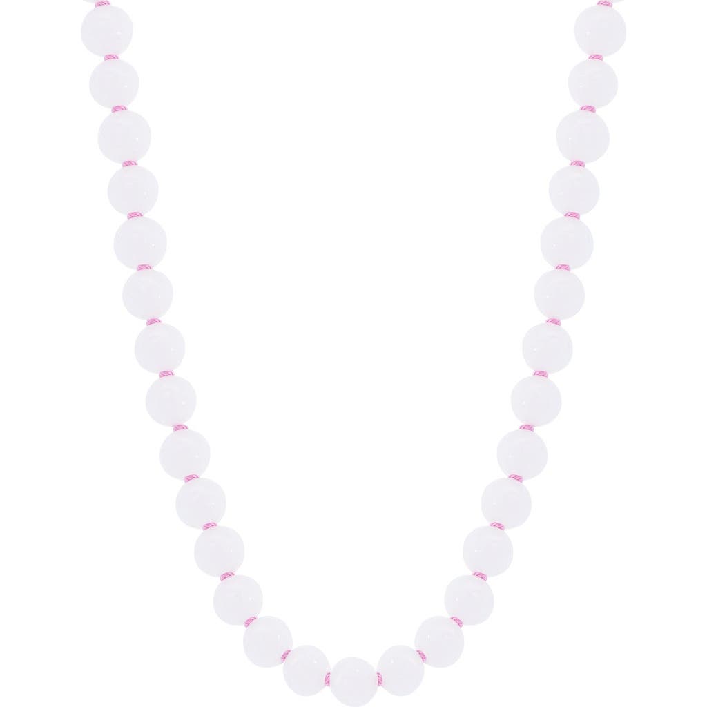 The Lovery Fine Jewelry Rose Quartz Knotted Bead Necklace In Pink