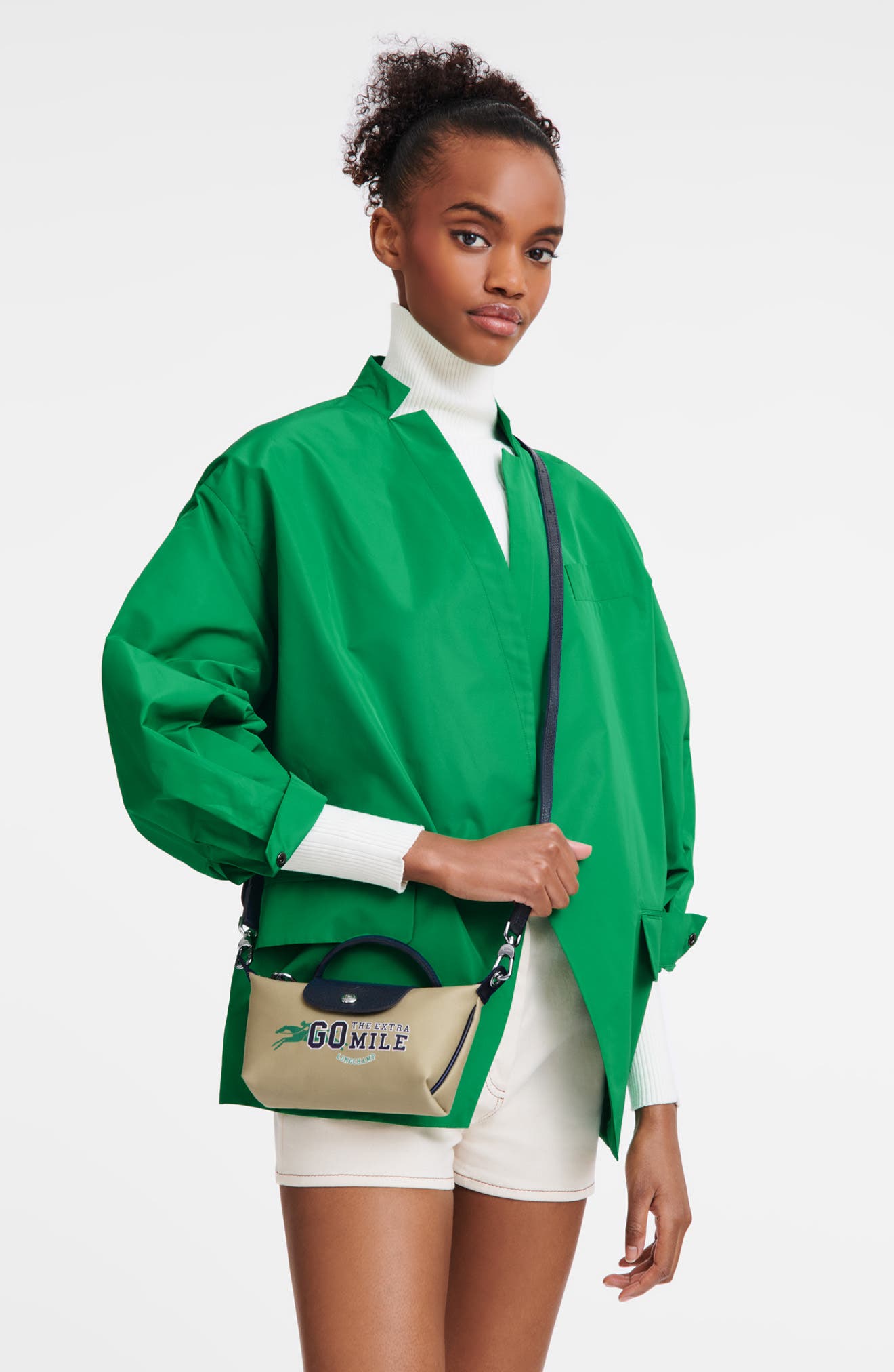 Longchamp Extra Small Le Pliage Team Cotton Gabardine Clutch, Alternate, color, 