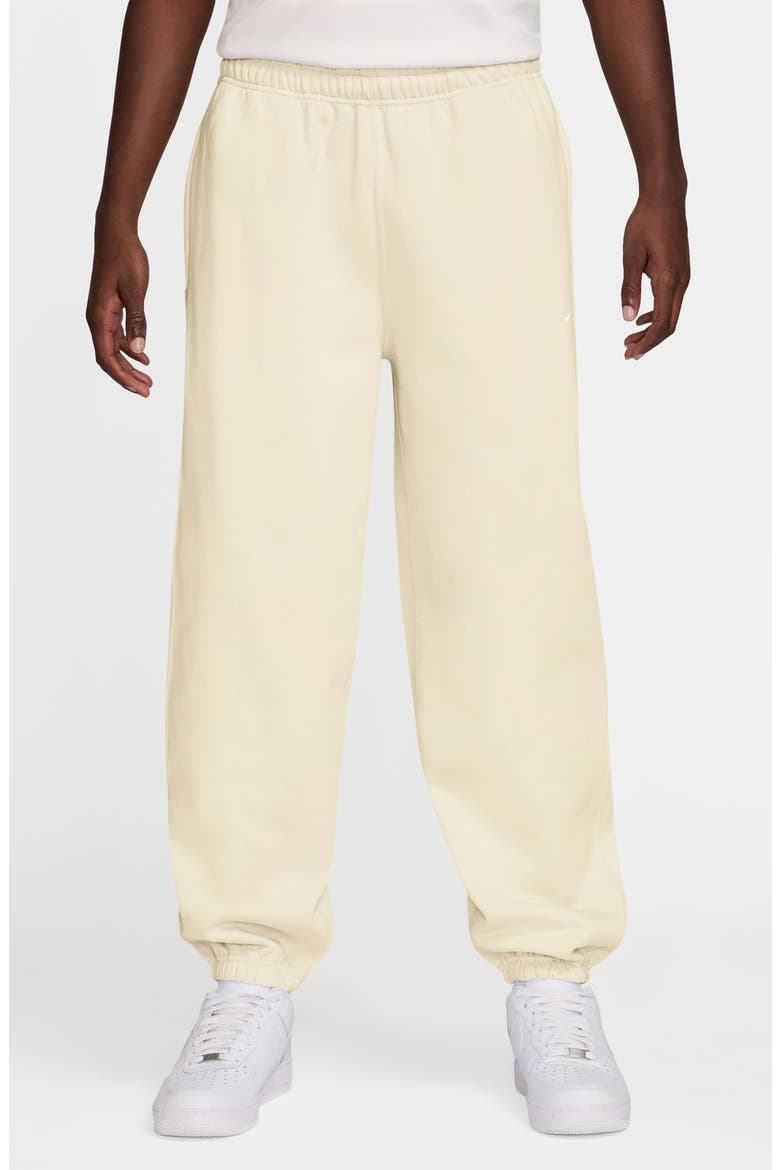Solo Swoosh Fleece Sweatpants, Main, color, COCONUT MILK/ WHITE