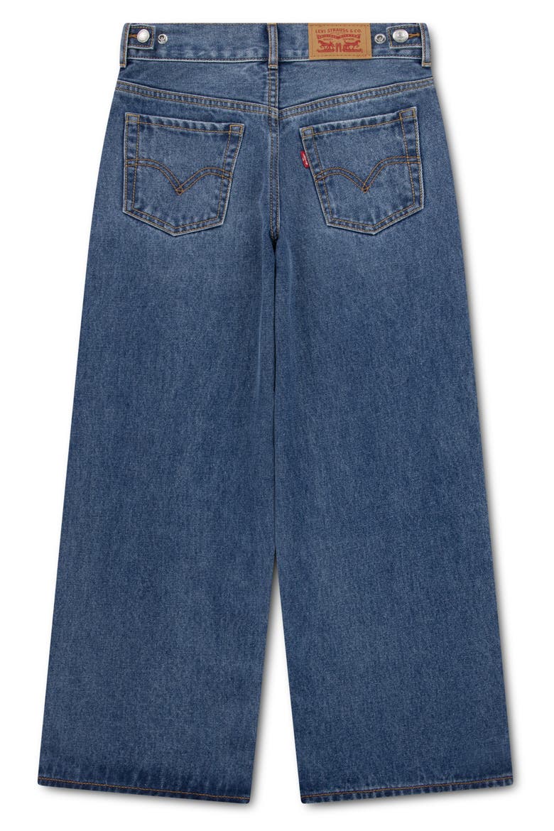 Kids' Adjustable Waist Wide Leg Jeans, Alternate, color, EVIE