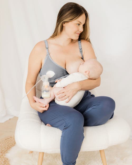 Kindred Bravely Busty Sublime Hands-free Pumping & Nursing Bra In Gray