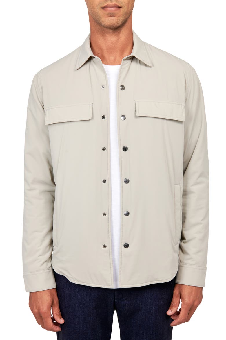 Padded Shirt Jacket, Main, color, STONE