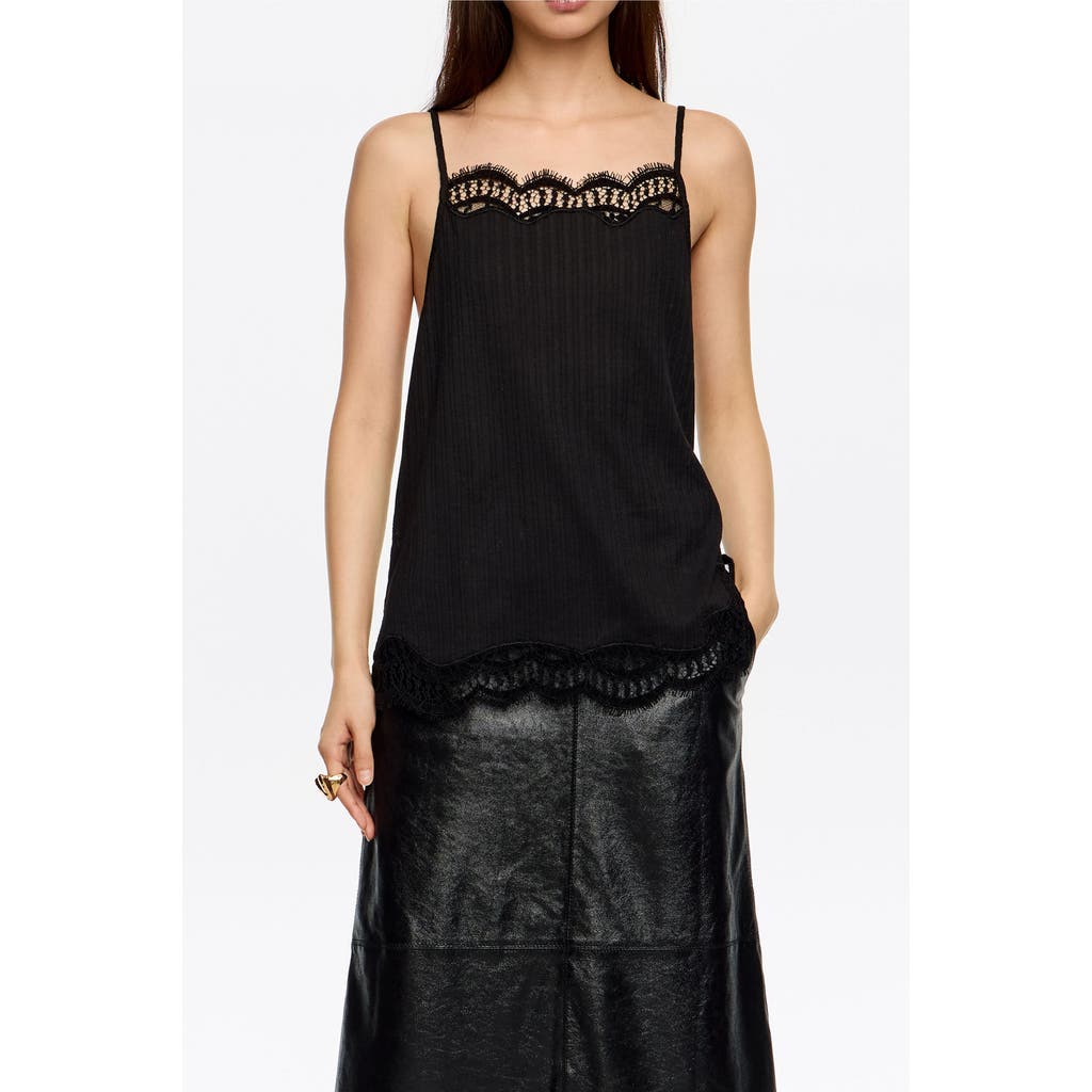 Bimba Y Lola Lace Vest Top In Black
